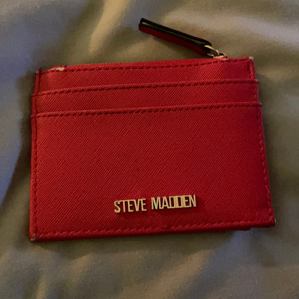 Red Steve Madden Card Wallet